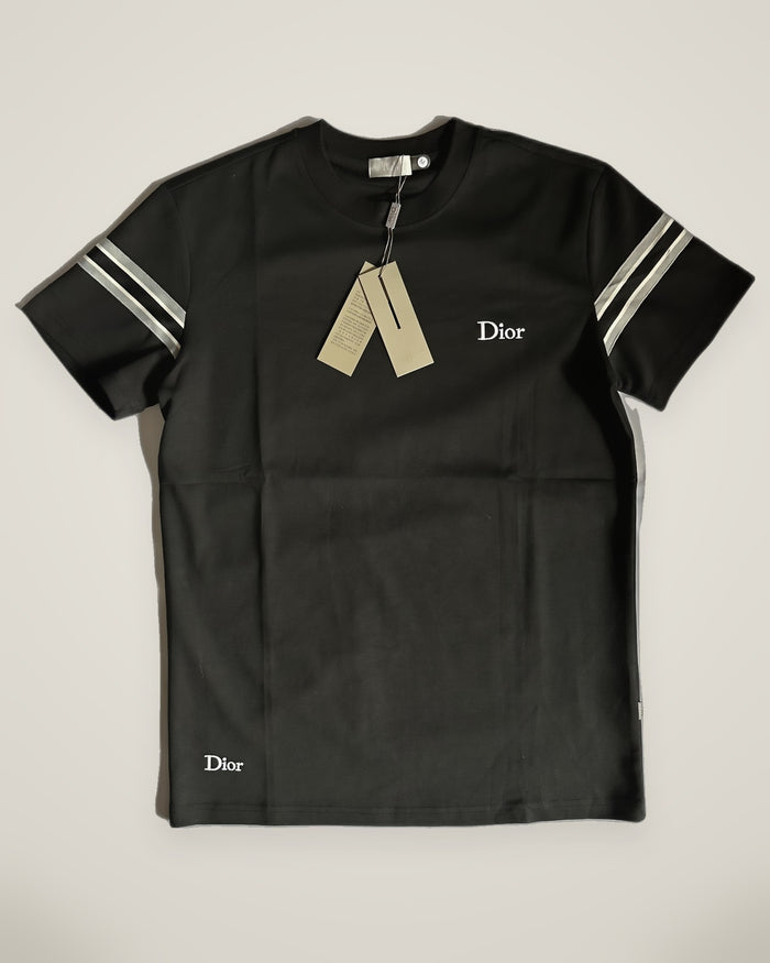Camiseta Premium — Dior Rayas (Negra)